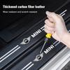MINI Car Threshold Strip Anti Stepping Leather Protective Sticker For MINI Cooper R56 F56 R50 JCW Cabrio Aceman Countryman WORKS