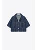 Women's Summer V-Neck Short Sleeve Top & High-Waisted Denim Two-Piece Set
