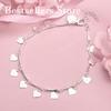 Charm 925 sterling silver 8-inch exquisite heart-shaped bracelet for women's fashion parties, wedding gifts and accessories