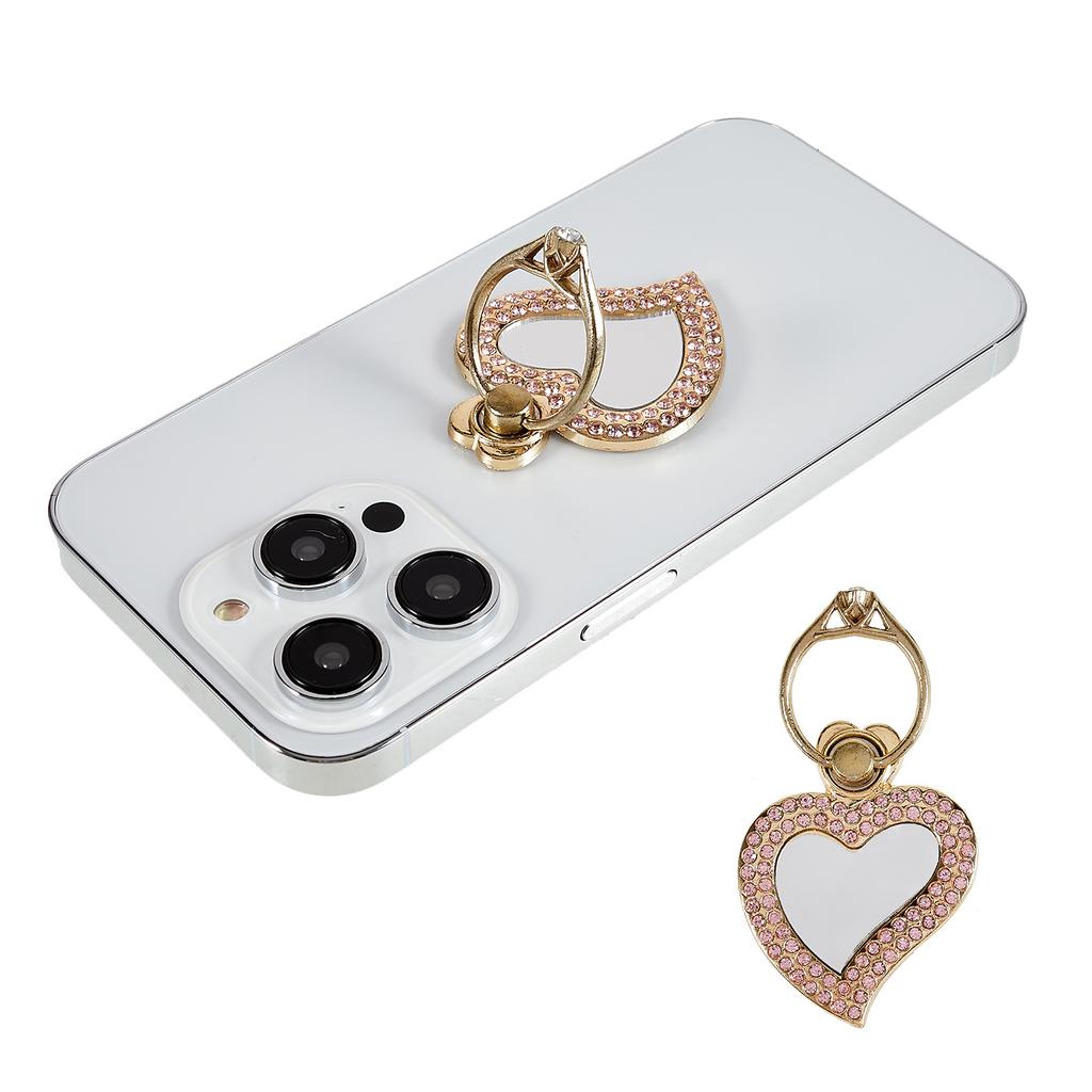 Mirror Finger Ring Holder Metal Cell Phone Grip Bracket Rotation Finger Ring Kickstand
