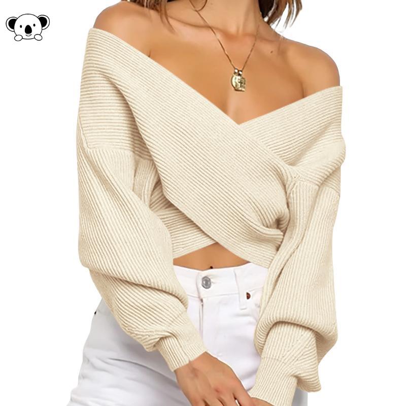 Striped V-Neck Loose Knit Sweater
