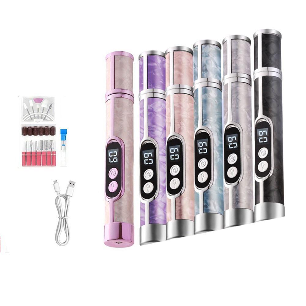 High Speed Electric Nail Sander Digital Display Nail Polisher Nail Drill Machine Salon Use