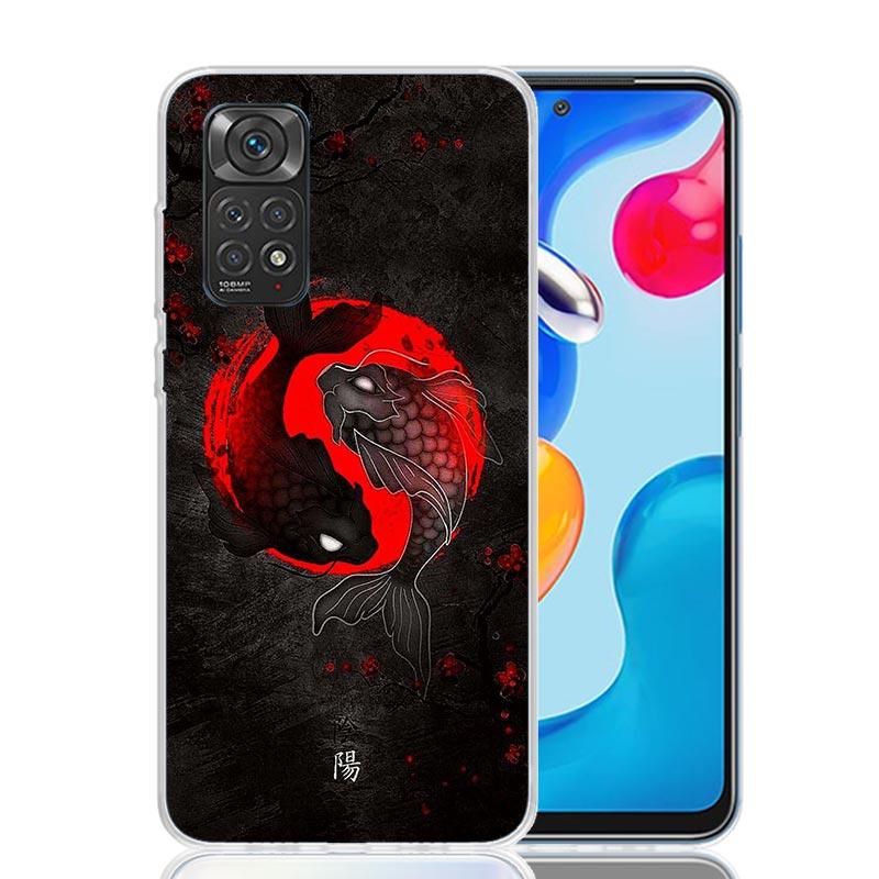 Japan Koi Fish Yin Yang Art Phone Case For Xiaomi Redmi Note 14 13 14S 12S 12 11S 11T 11E Pro Plus 10S 10 9S 9 Art Customized Co