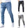 Heren Slim Fit Rechte Broek Mode Jeans Effen Potloodbroek Herenkleding Heren Jeans Casual Skinny Broek Stretch Denim Broek