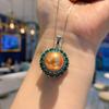 Live Streaming New Emerald Australian Mother Of Pearl Earrings Women Retro Temperament