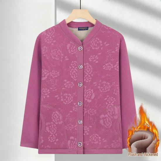 Warm Cotton Rhombus Jacquard Jacket for the Elderly XL (80—120 Jin)