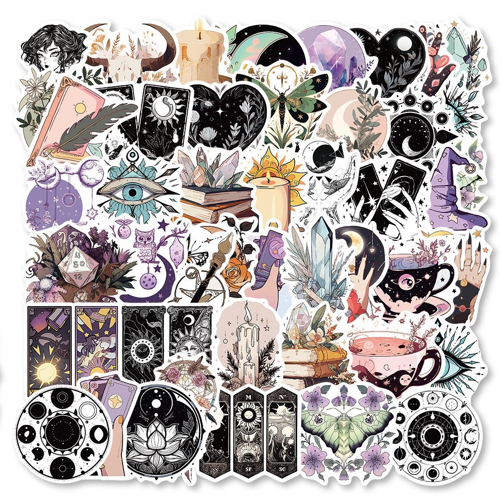 

50 шт. Волшебная Ведьма Красота Искусство Мультяшная Наклейка Сделай Сам Телефон Ноутбук Багаж Скейтборд Граффити Наклейки