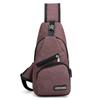 Men's breast bag, large-capacity casual backpack, cycling shoulder oblique span bag, water-proof Oxford cloth breast bag.