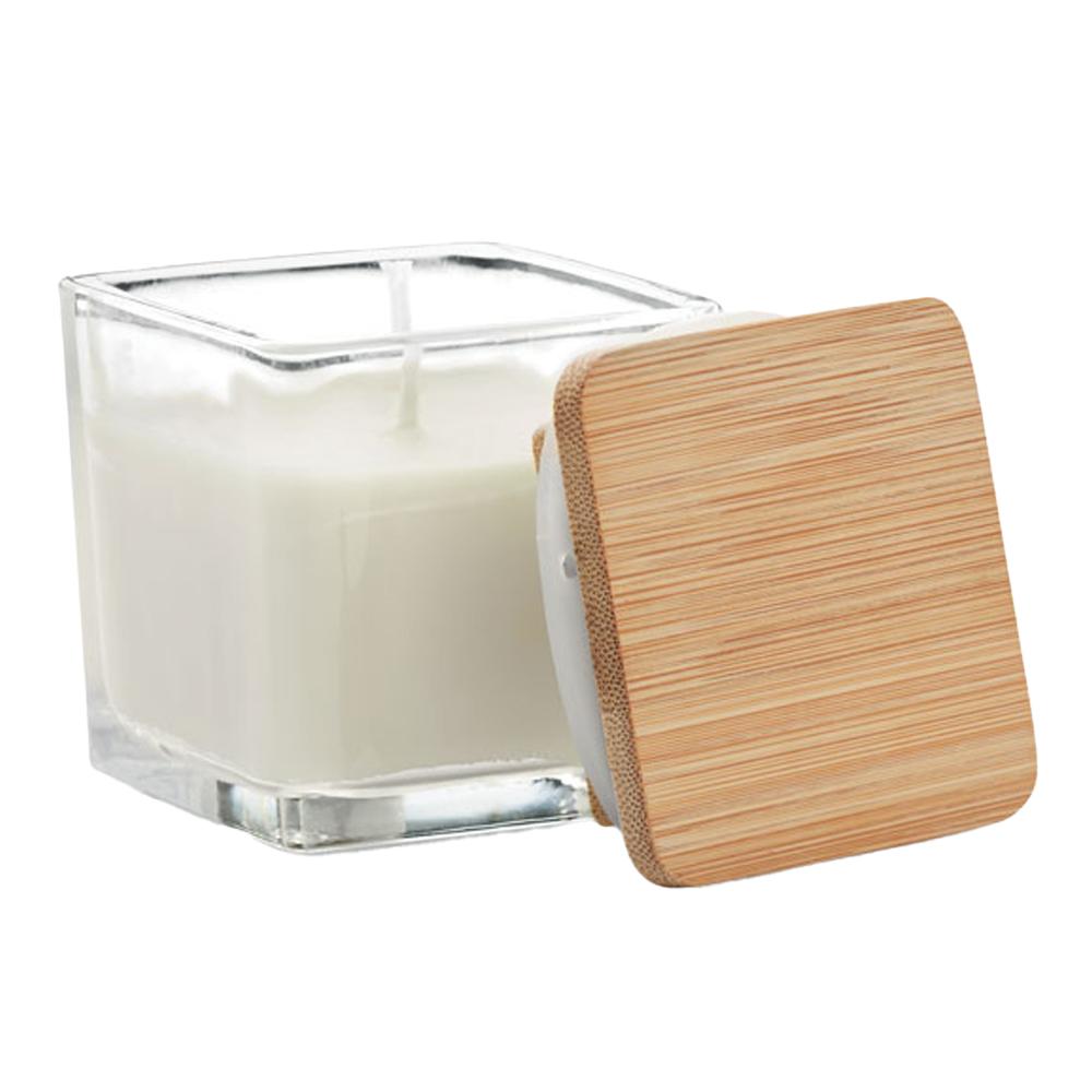 MidOcean Pila Vanilla Square Bamboo Scented Candle