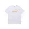 T-shirt de Malha de Gola Redonda com Estampa de Logotipo Masculino Tops Branco 845573-02