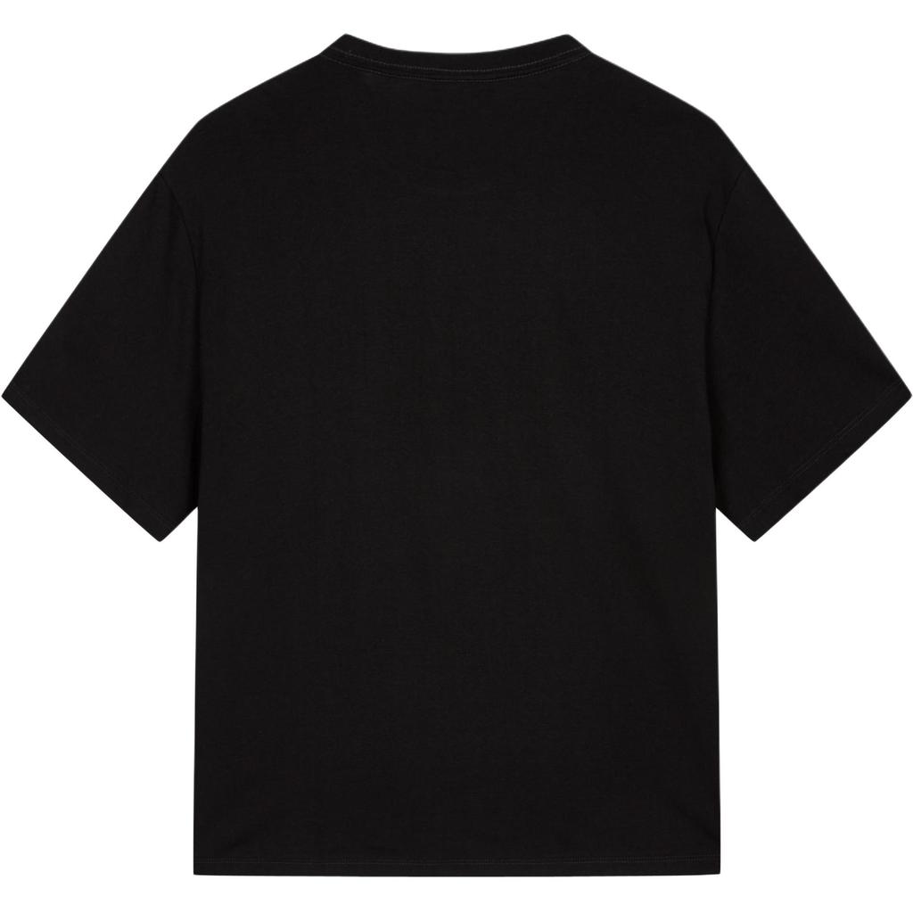 Calvin Klein Letter Ribbed Round Neck Drop Shoulder Short Sleeve T-Shirt Men T-Shirts Black 4RB862G-UB1