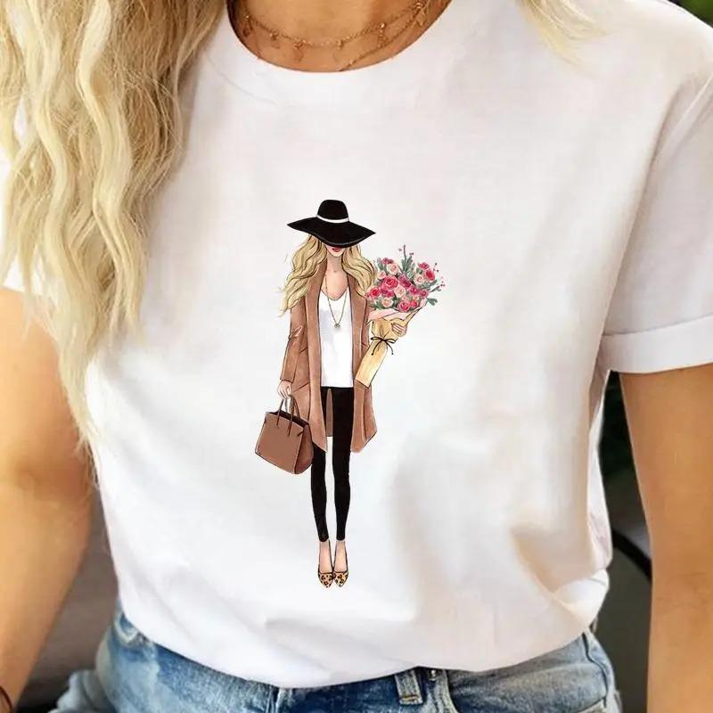 Street fashion girl T-shirt Harajuku Y2K clothes short sleeved summer T-shirt