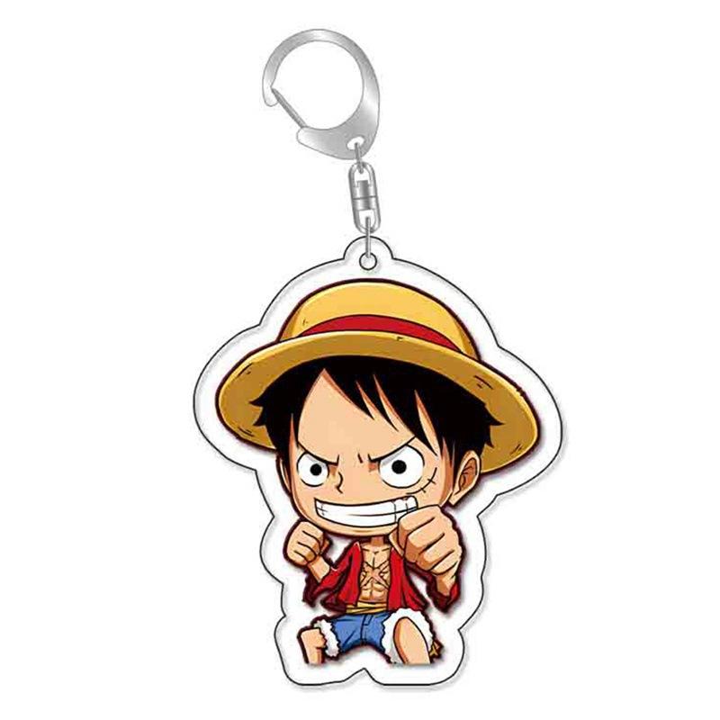 Acrylic Key Chain for One Piece Franky Trafalgar Law Jinbe Monkey D. Luffy Thatch Anime Peripheral Pendant Acrylic Key Buckle