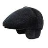 Fashion Faux Fur Newsboy Hat Outdoor Winter Warm Flat Cap Vintage Dad Hat
