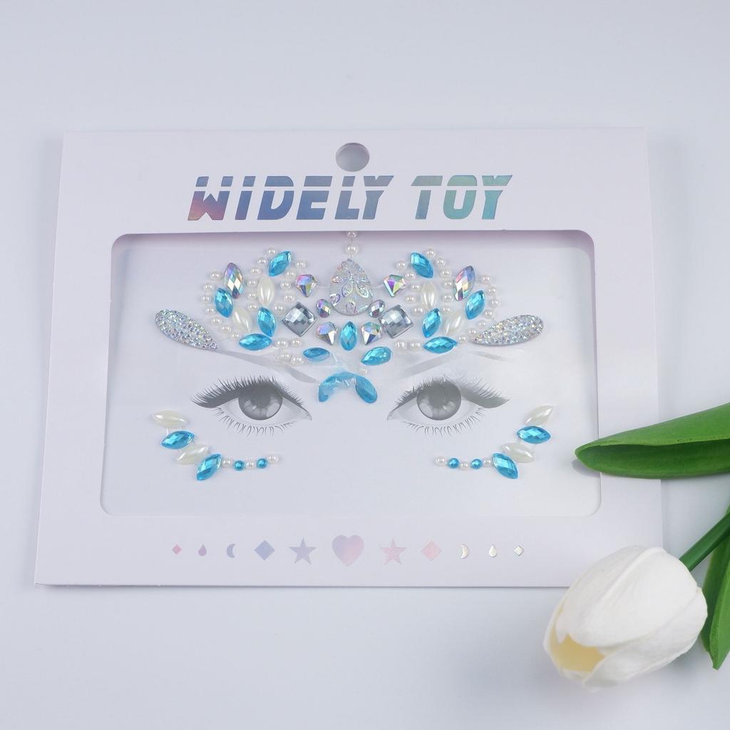 Crystal Tattoo Sticker Glitter Eyeliner Eyebrow Makeup Face Eyes Diamond Temporary Tattoo Rock Rhinestone 3D Eyeliner Stickers