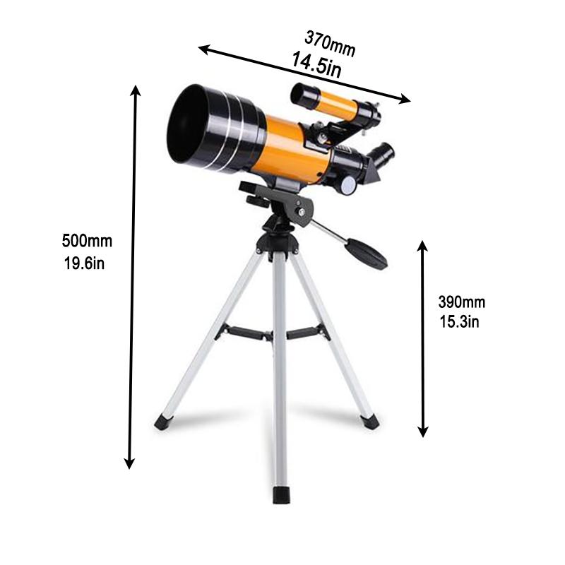 Professionelles F30070 HD Refraktorteleskop 150-fache Vergrößerung Leicht Tragbar Ideal für Konzerte Camping und Outdoor