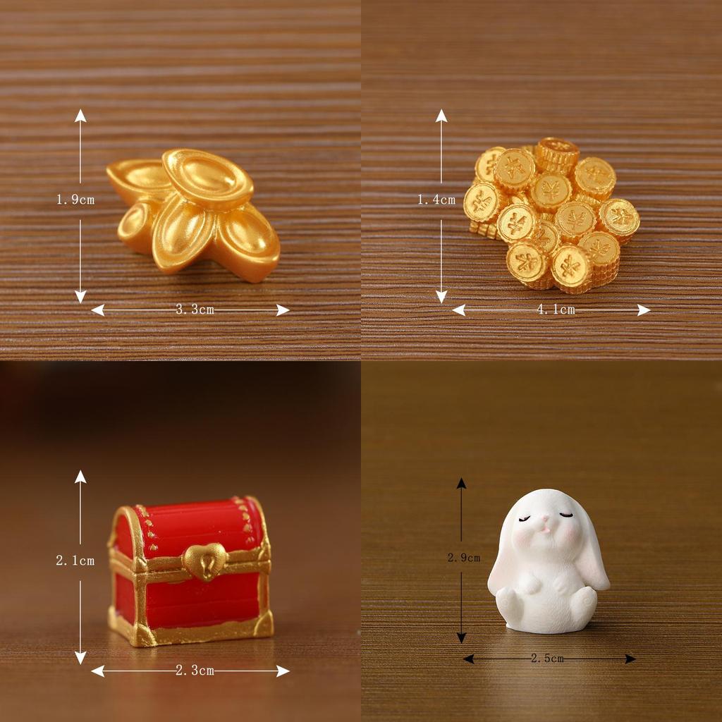 Adorable Resin Miniature Garden Rabbit Figurine Cute Animal Decoration For Modern Simple Style