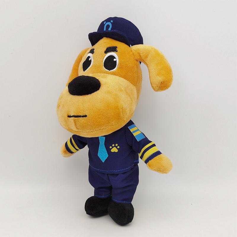 Sheriff Labrador Dog Plush Toy Security Sergeant Labrador Wolf Dog Cartoon Doll Boys Girls Soft Stuffed Toys Children Gift