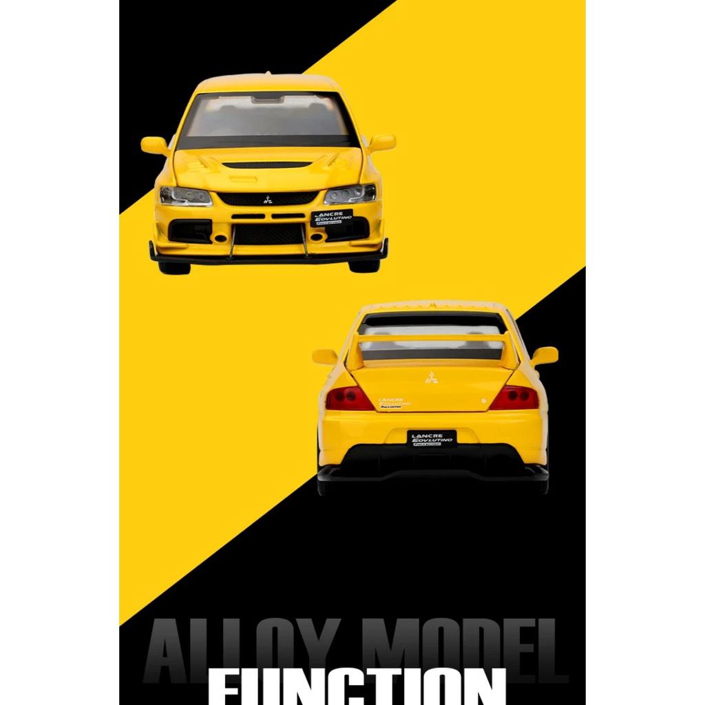 1/32 Mitsubishis Lancer Evolution Alloy Sports Car Model Diecasts Metal Racing Vehicles Car Model Sound and Light Kids Toys Gift