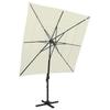vidaXL Parasol with Aluminum Pole 4-Layer Sand Color 250x250 Cm