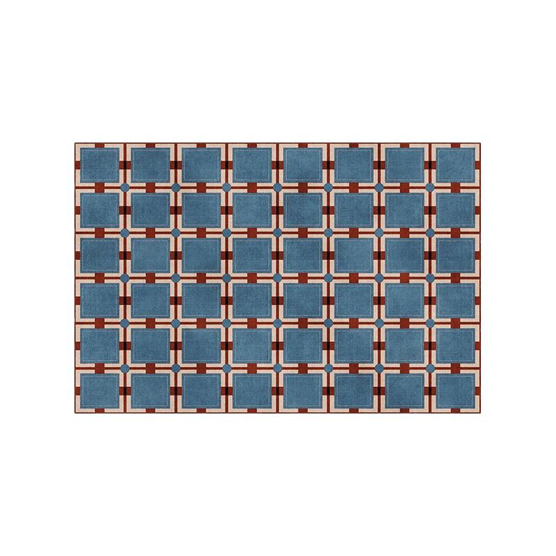 Retro Plaid Living Room Decorative Carpet Antique Sofa Coffee Table Soft Mat Wipeable Bedroom Bedside Plush Rugs Tapis