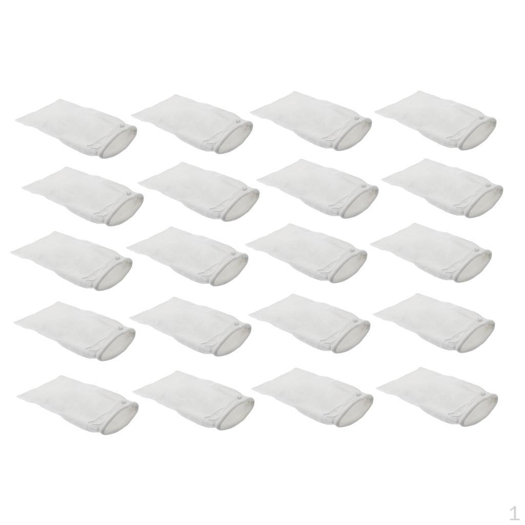 

20 Pcs Reusable Aquarium Filter Bag Sump 20x35cm