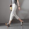 SOFSIL Women's High-Waist White Skinny Cropped Jeans