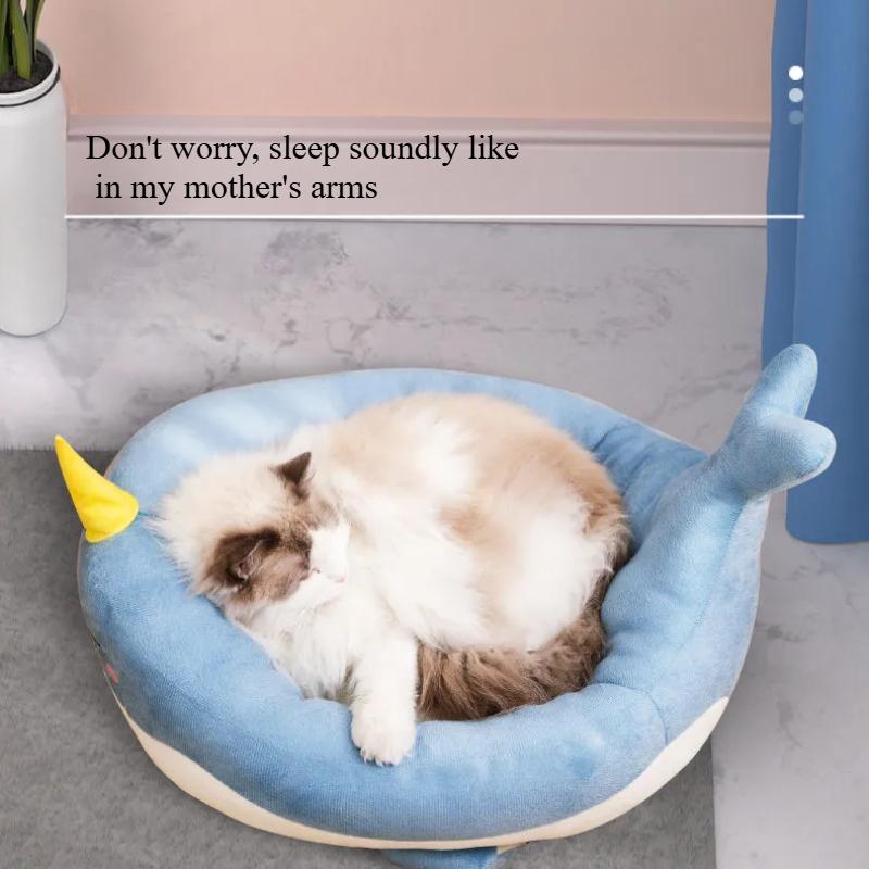 Cat Nest Four Seasons Universal Summer Cooling Mat Detachable Cat Whale Dog Nest Small Dog Dog Semi Enclosed Pet Supplies
