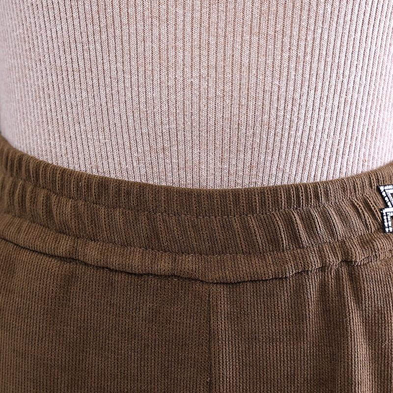 Women's Winter Fleece Lined High-Waist Straight Casual Pants