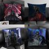 CCapitano GenshinN Game Cushion Cover Natural Linen Organic Fabric DoubleSided Printing Sofa Home Decor Gift Pillow Case