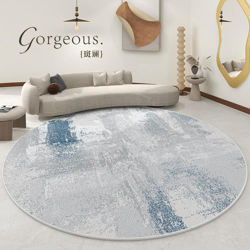 Wabi-sabi Style Living Room Decoration Carpet Light Luxury Rugs for Bedroom Fluffy Soft Plush Floor Mat Thickend Study Round Rug