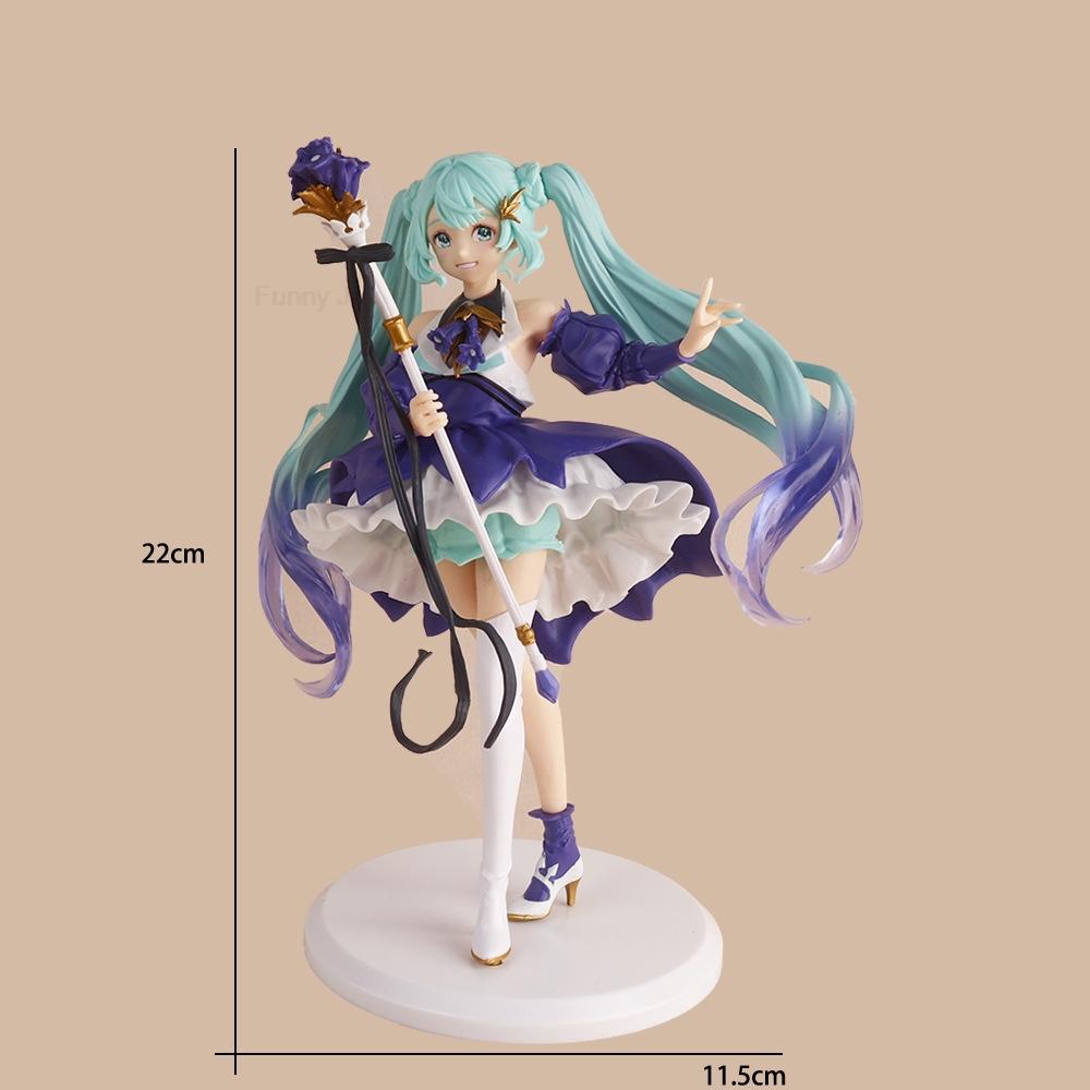 Non-Toxic Anime Figure Cherry Blossoms Dress Action Figures Kawaii Swimsuit Vocaloid Pvc Collectible Model Toys Children Gift