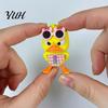 Creative Birthday Gifts 3D Printed Cute Duck Figurine with Glasses, Angry Pose Desk Decor, Accessories Office Bookcase Car Ornament, Funny Collectible