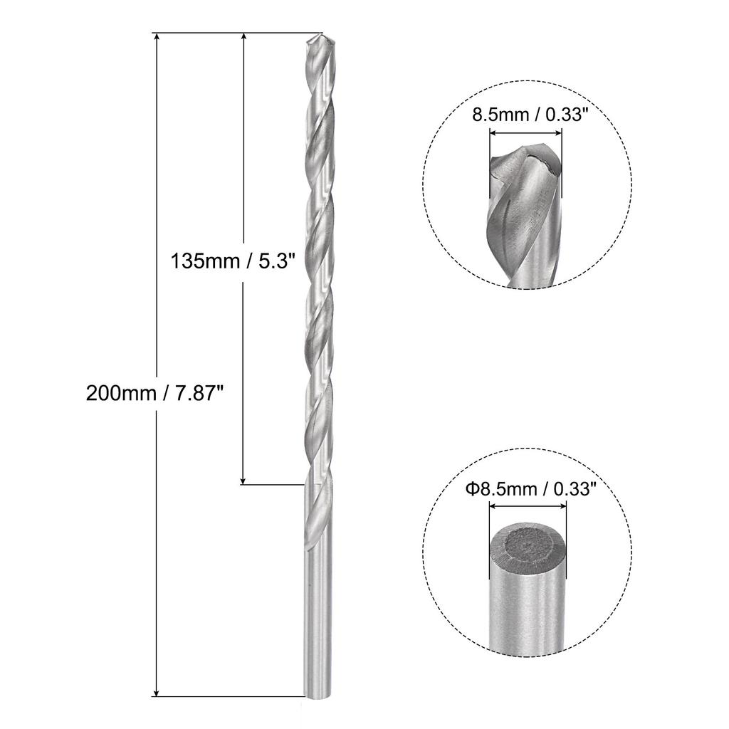 200/250/300mm Twist Drill Bits 6.2/7/8/9/10/11/12/13/14/15/16mm High-Speed Steel Extra Long Drill Bit