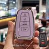 For Toyota Key Fob Cover For 2020-2024 Highlander 2018-2024 RAV4 Camry C-HR Corolla Avalon Prius Key Shell Case Keychain