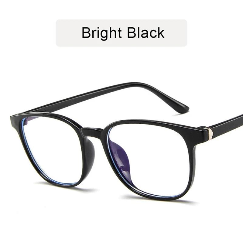Frame Women Anti-blue Light Transparent Clear Pink Plastic Plain Glasses Retro Mens Glasses Frame Fashion Computer Eyeglasses