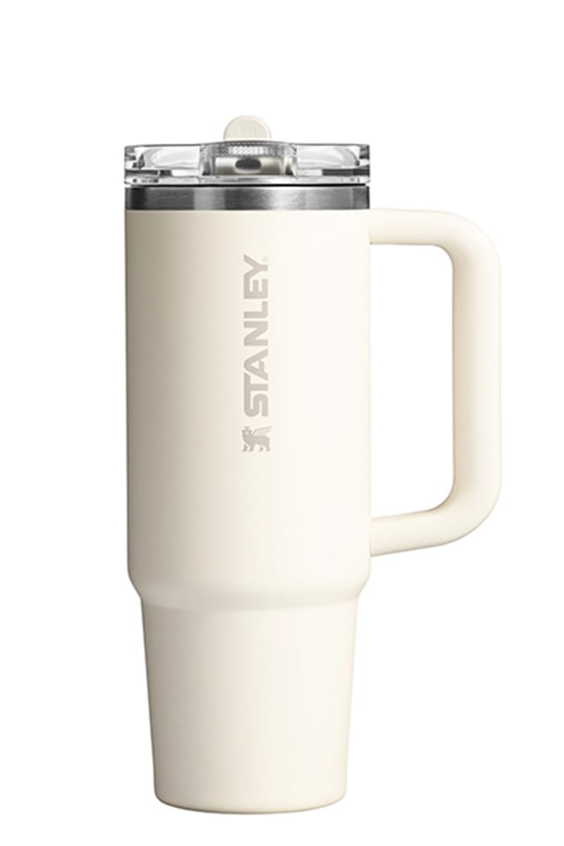 

STANLEY Quencher Pro Tour Flip Straw Stainless Outdoor Water Tumbler, 0.88L, Steel, Insulated, 880ml, Bottle, Cream, 10-12485 кремовый