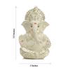 Ganesha Idol Silver Plated Ganesh for Car Dashboard Statue Ganpati Figurine Luck & Success Diwali Gifts Home Decor (Size: 3.5 X 2 Inches)