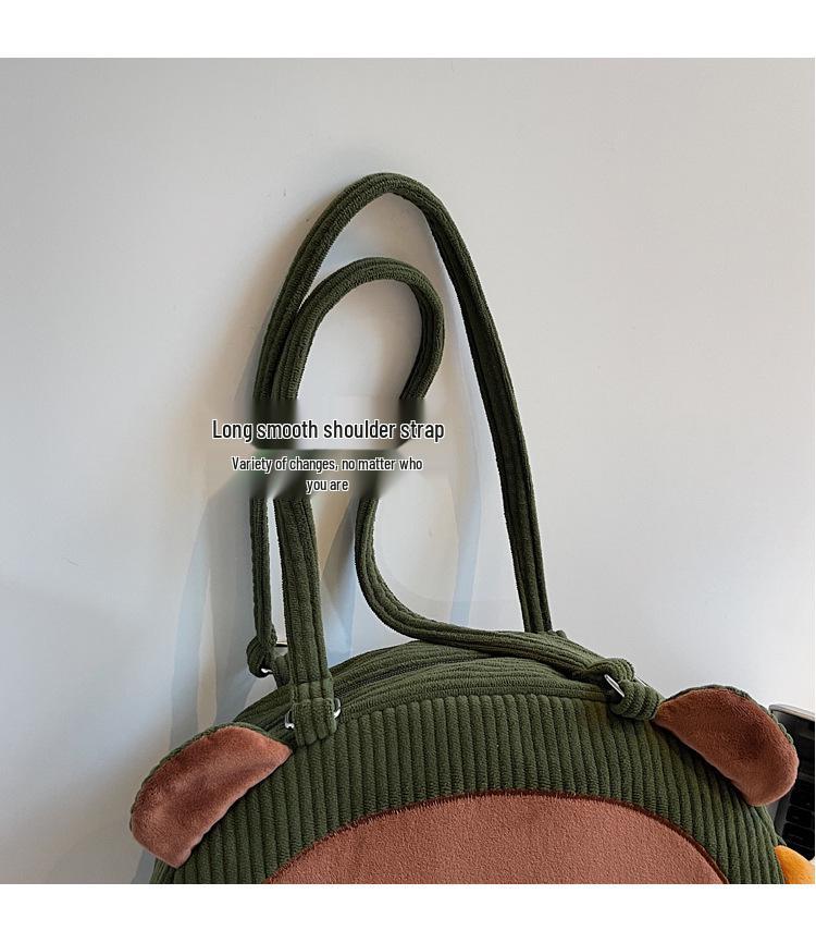 Sac bandoulière patchwork Capybara dessin animé en peluche 2025 - Grande capacité, design mignon