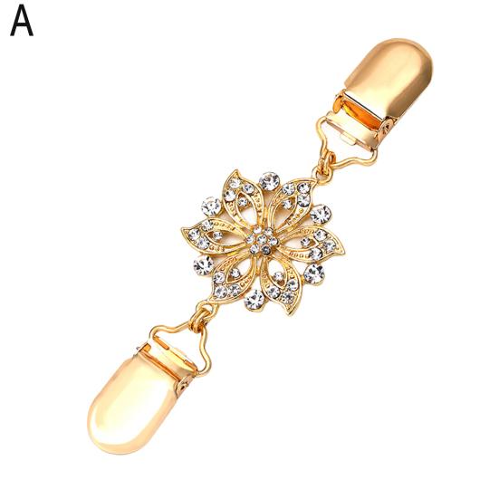 Sweater Duck Mouth Clips for Cardigans Vintage Shawl Cloak Clasp Rhinestone Cinching Clip for Women Shawl Shirt Dress