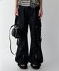 THE GREEN LAB Eyelet Strap Bootcut Cargo Pants [Black]