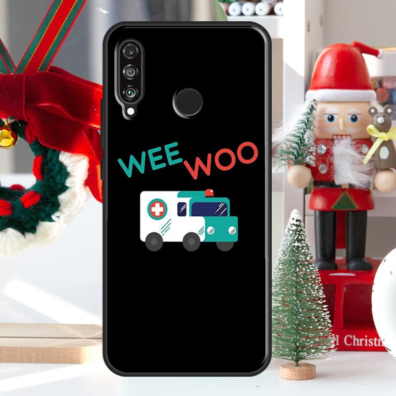 Wee Woo Ambulance For Huawei Nova 5T 9 10 SE 7i 8i 11i 12i Y73 Y72 Y61 Y91 Y60 Y70 Y90 P20 P40 P30 Lite Case