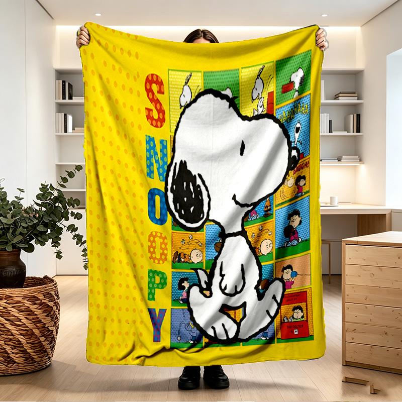 Snoopy Print Blanket - Soft & Comfortable, for Bedroom, Travel, Sofa, Home Decoration - Birthday Christmas Gift for Friend
