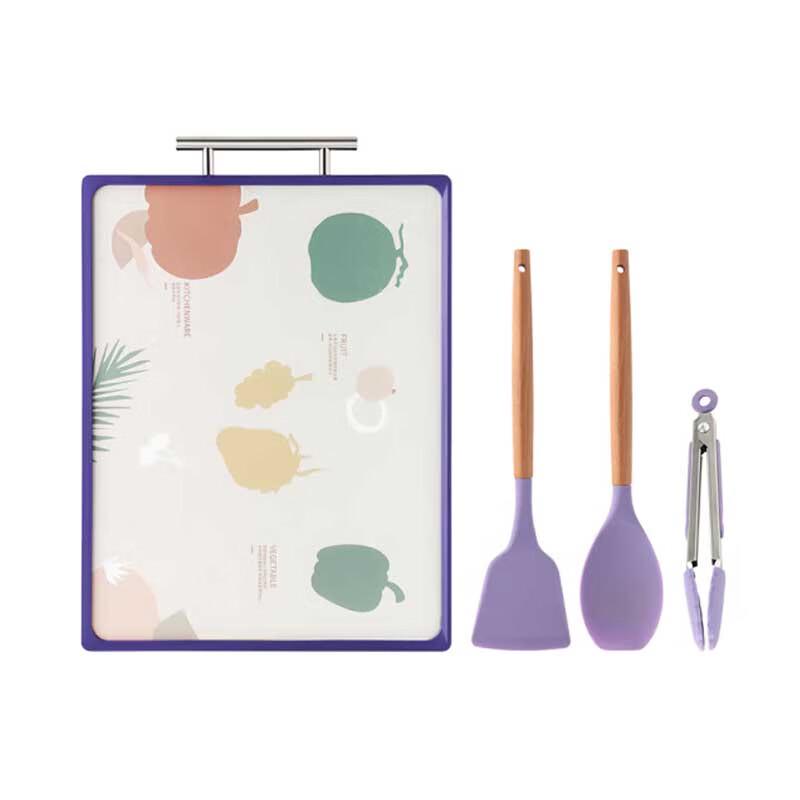 Hermand Charm Purple Stainless Steel Kitchen Set