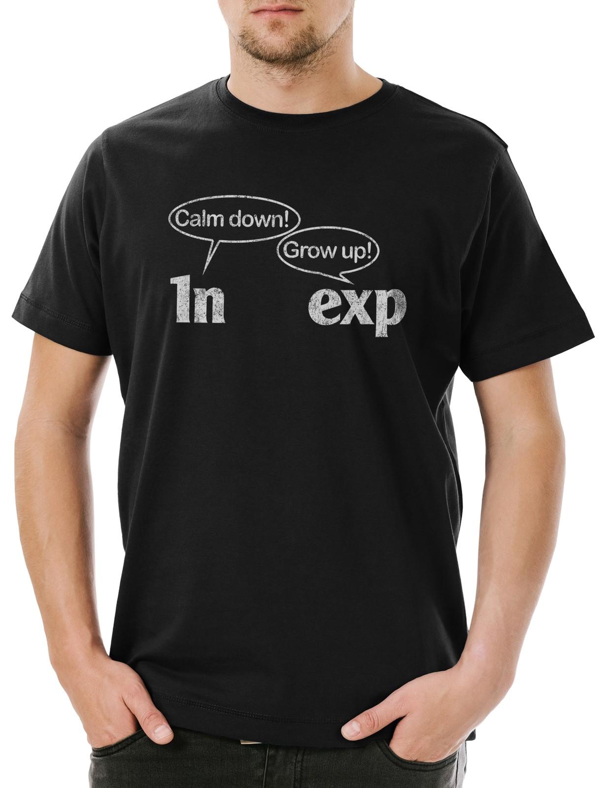 

Calm Down Grow Up Herren T-Shirt Mens Womens Tees Top Eulersche Zahl E Number Mathe Mathematik Maths S