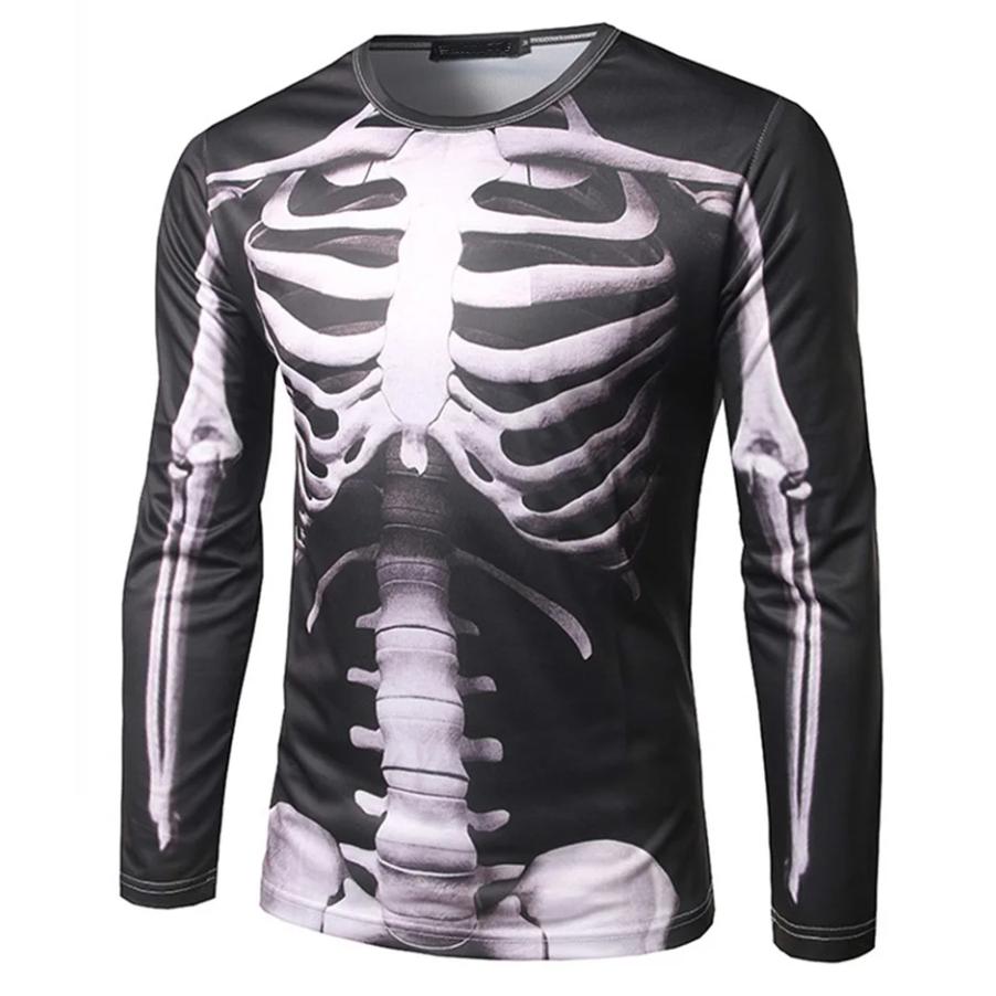 Funny Gentleman Suit Graphci Long Sleeve T Shirt For Men Casual Crew Neck Oversized Tee Shirt Tops For Men Clothes Streetwear