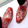 Fashion Women Cowboy Boots Luxury Embroidery Pointed Toe Winter Boots Ladies Shoes Comfortable Designer Botas Outdoor Skidproof Wearable