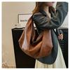 Big Black Shoulder Bags For Women Large Hobo Shopper Bag Solid Color Quality Soft Leather Crossbody Handbag Lady Travel Tote Bag