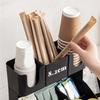 Large Capacity Disposable Paper Cup Holder Adjustable Cup Dispenser Cup Straw Storage Rack  Kitchen