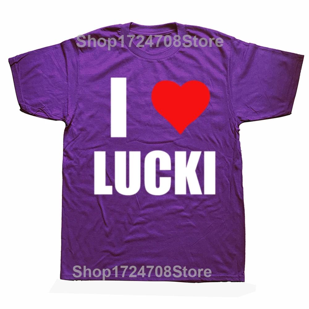

Summer Style I Love Lucki Heart Fuuny T Shirt Casual Fashion Loose Short Sleeve Streetwear Tshirt Hipster Hip Hop Y2k Clothing 4XL